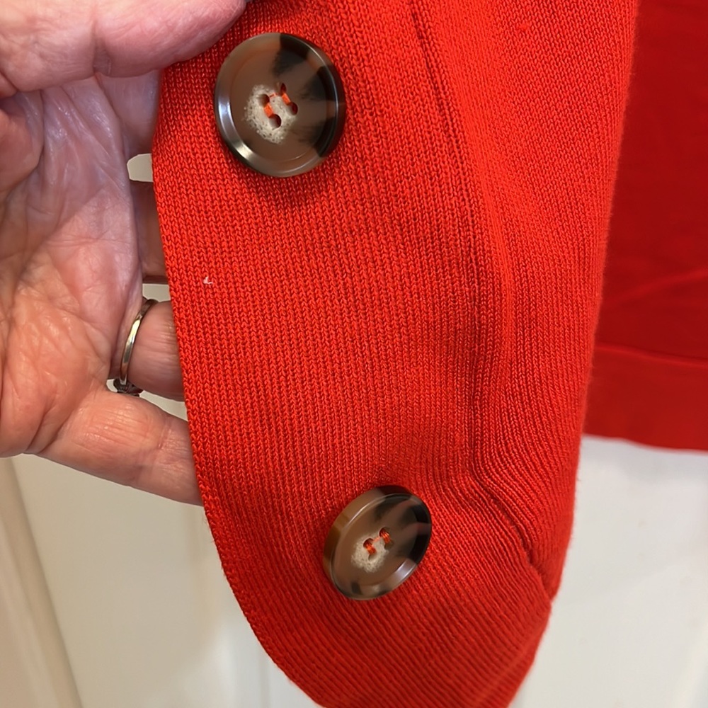 Red plus size pullover sweater - Picture 3 of 6